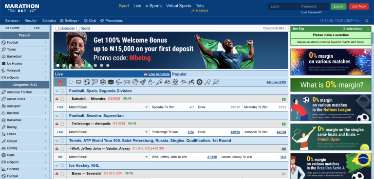 Marathonbet Review 2022 ᐉ Best Nigerian betting site