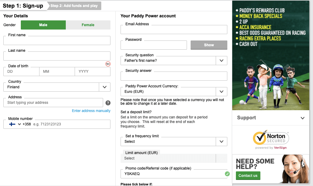 Paddy Power Register Paddy Power Register