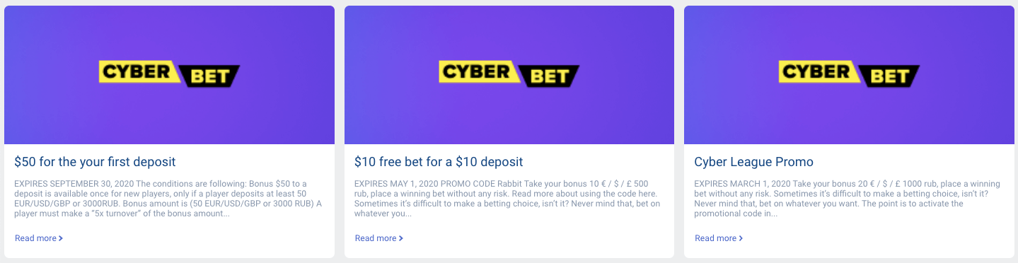 Cyber.bet Welcome Bonus