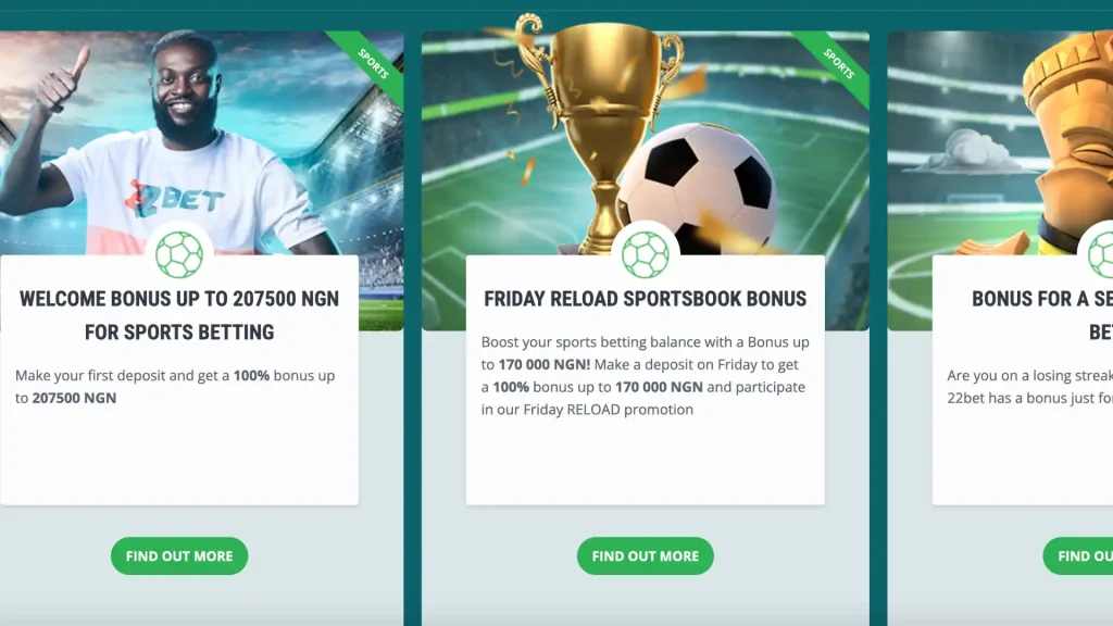22Bet Nigeria 6 22Bet Welcome Bonus