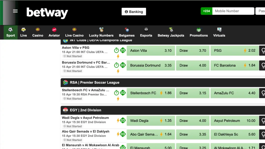 Betway Nigeria 4 Betway Betting