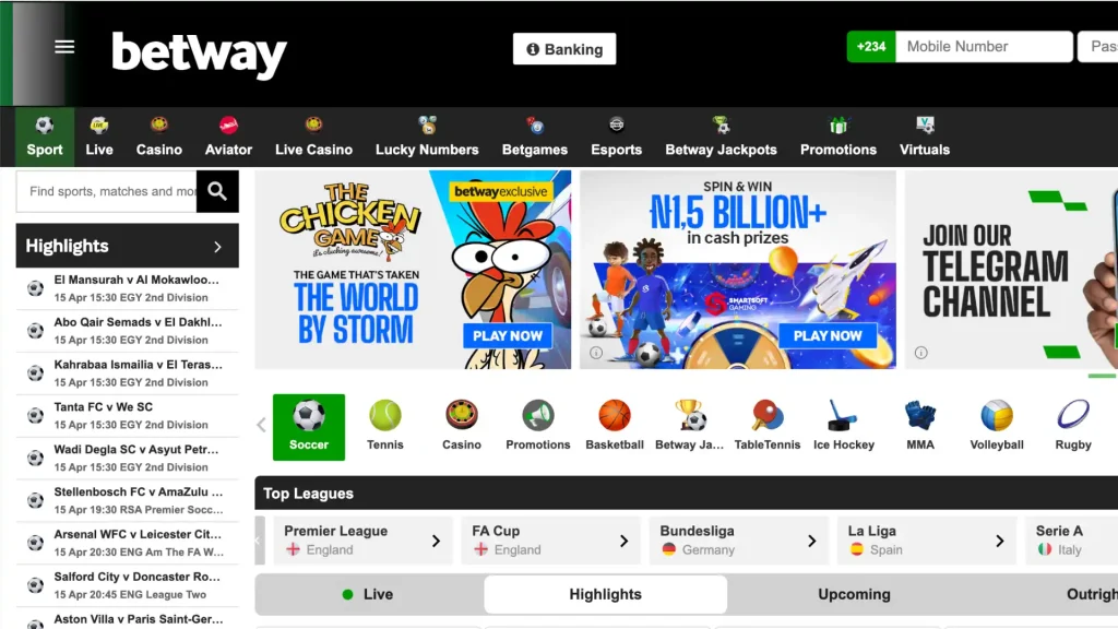 Betway Nigeria 2 Betway Homepage