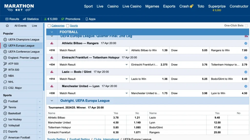 Marathonbet Nigeria 4 Marathonbet Betting