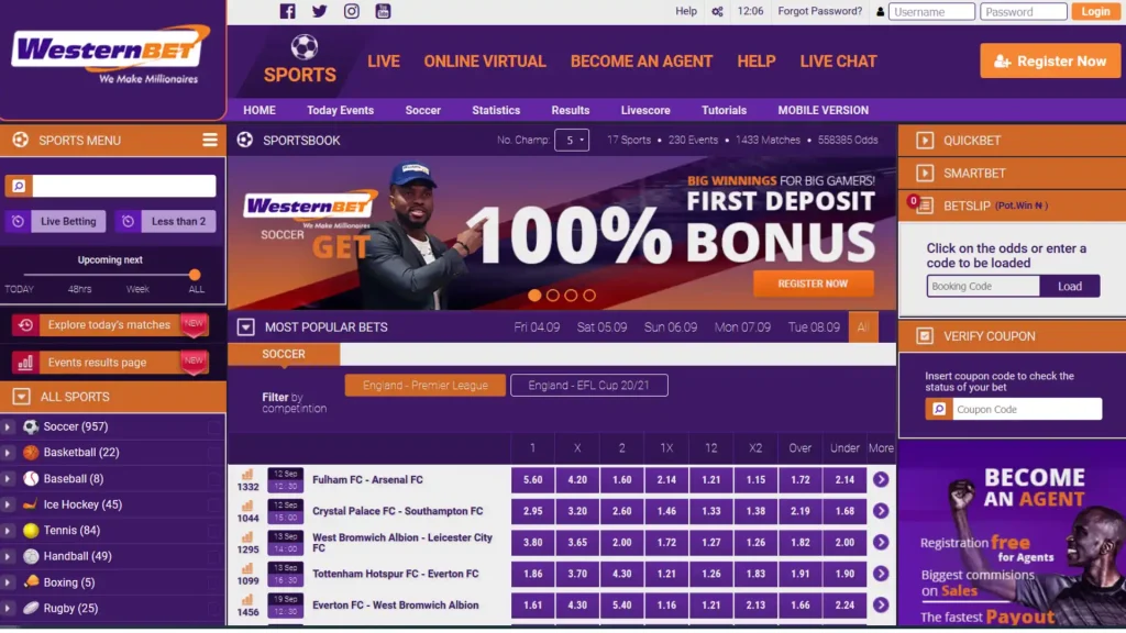 Westernbet Nigeria 2 Westernbet Homepage