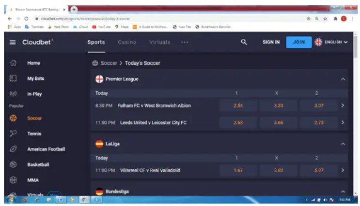 How to place bets at Cloudbet 2 cloudbet-tabella-1